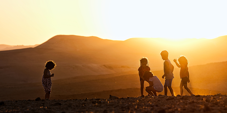ילדים במדבר. צילום: רוני סופר